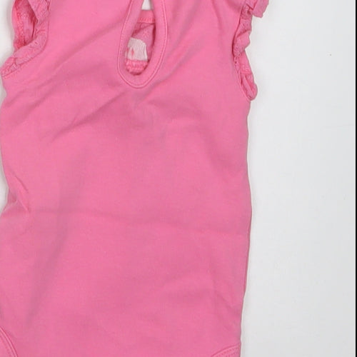 TU Baby Pink  Cotton Romper One-Piece Size 0-3 Months  Snap