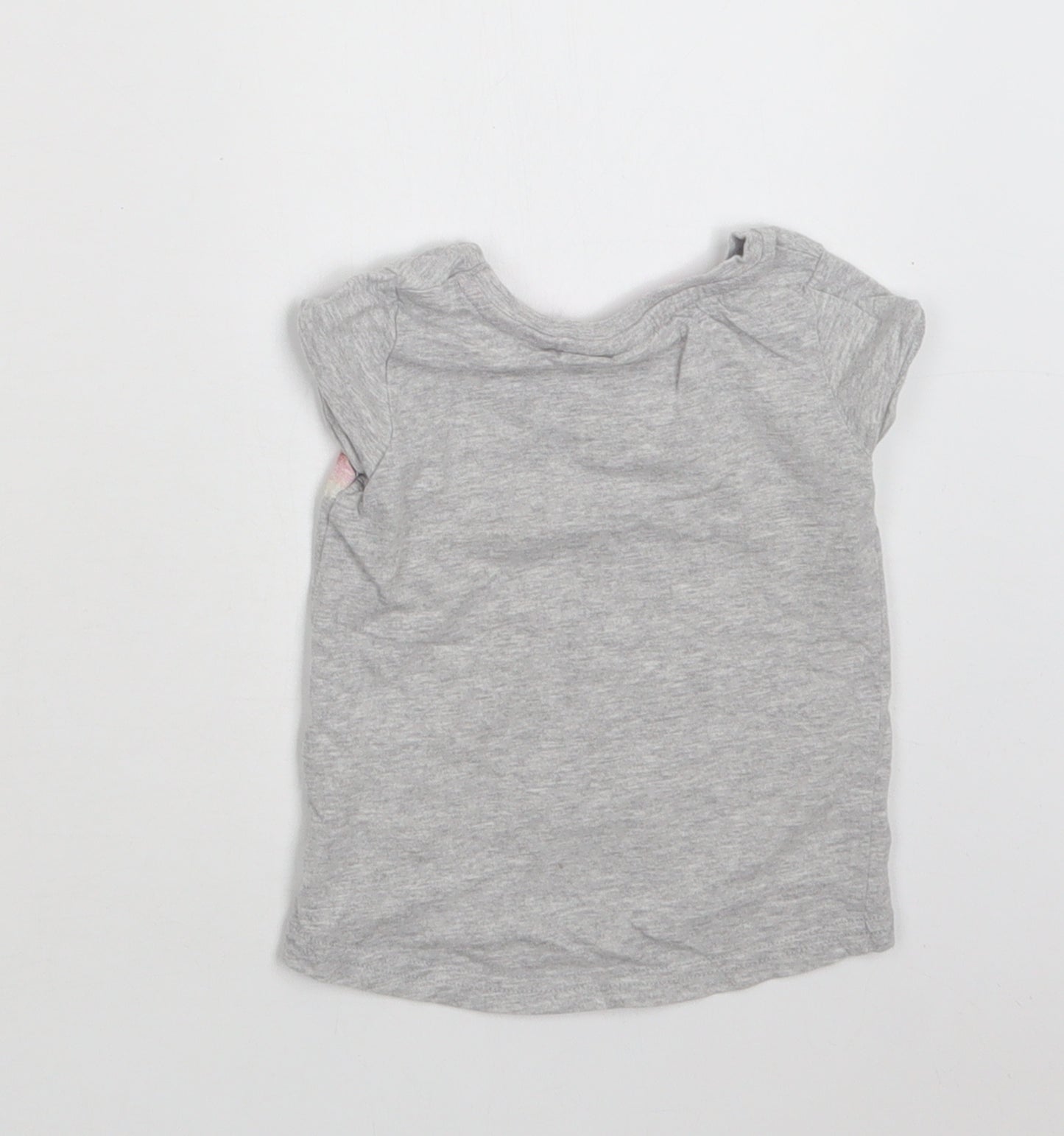 NEXT Baby Grey  Cotton Basic T-Shirt Size 3-6 Months Crew Neck  - Bunny