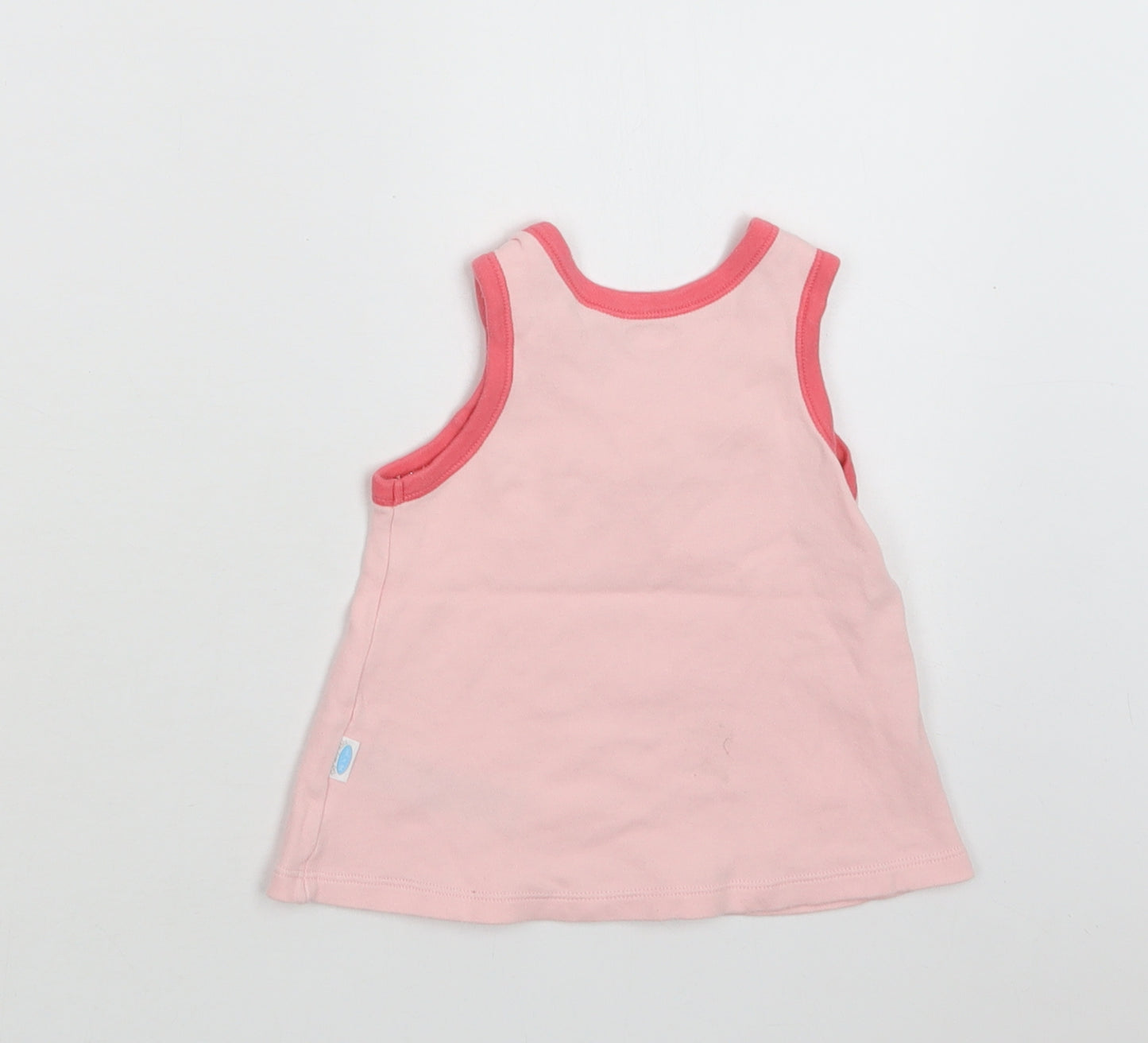 M&S Baby Pink  Cotton A-Line  Size 0-3 Months  Crew Neck  - Teddy Bear