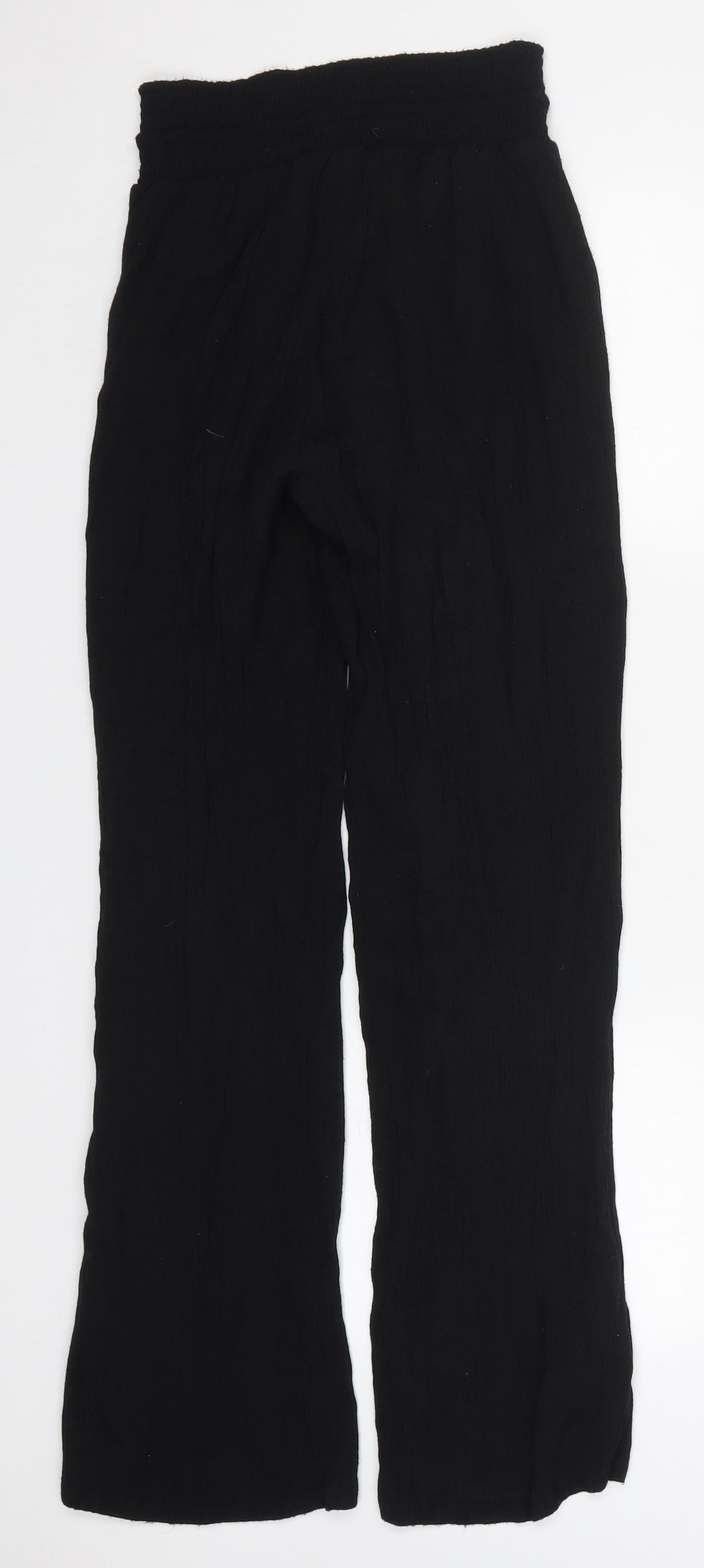 Amiani Womens Black  Polyester Trousers  Size 25 in L29 in Regular Drawstring