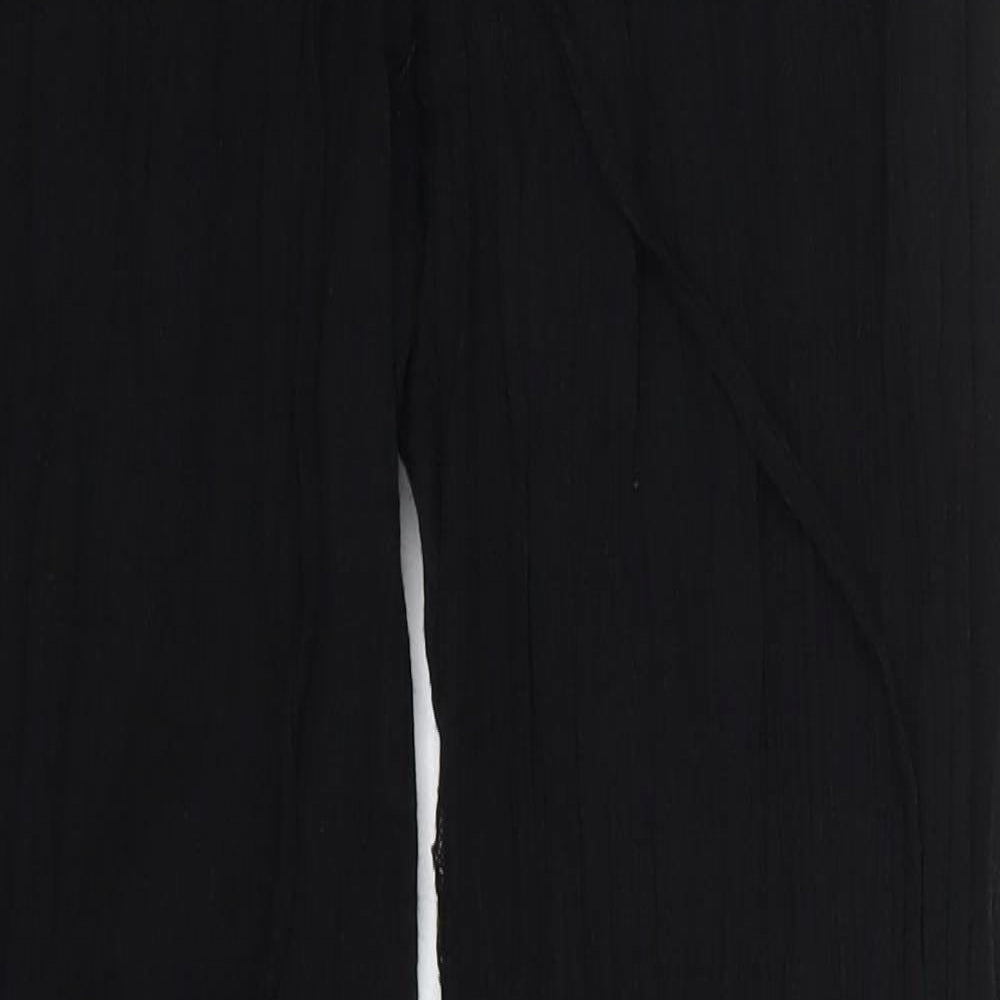 Amiani Womens Black  Polyester Trousers  Size 25 in L29 in Regular Drawstring