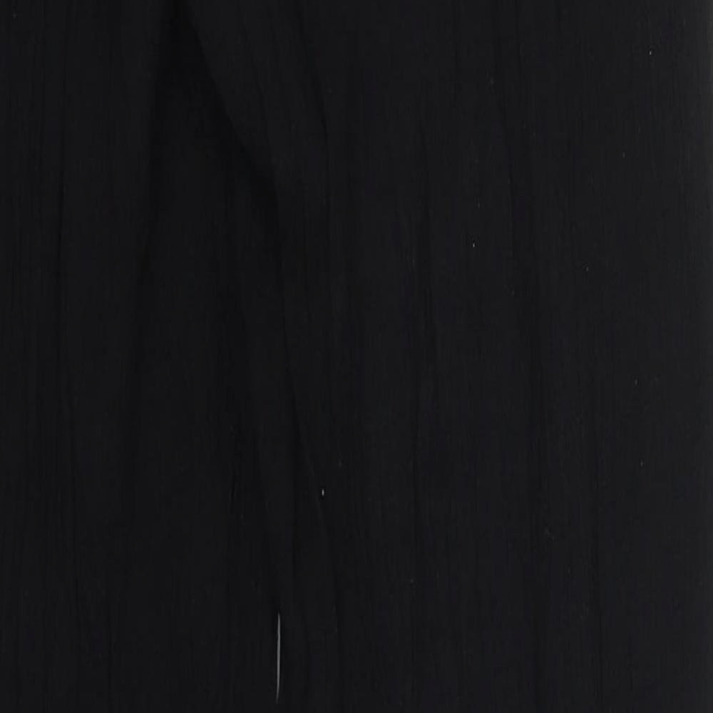 Amiani Womens Black  Polyester Trousers  Size 25 in L29 in Regular Drawstring