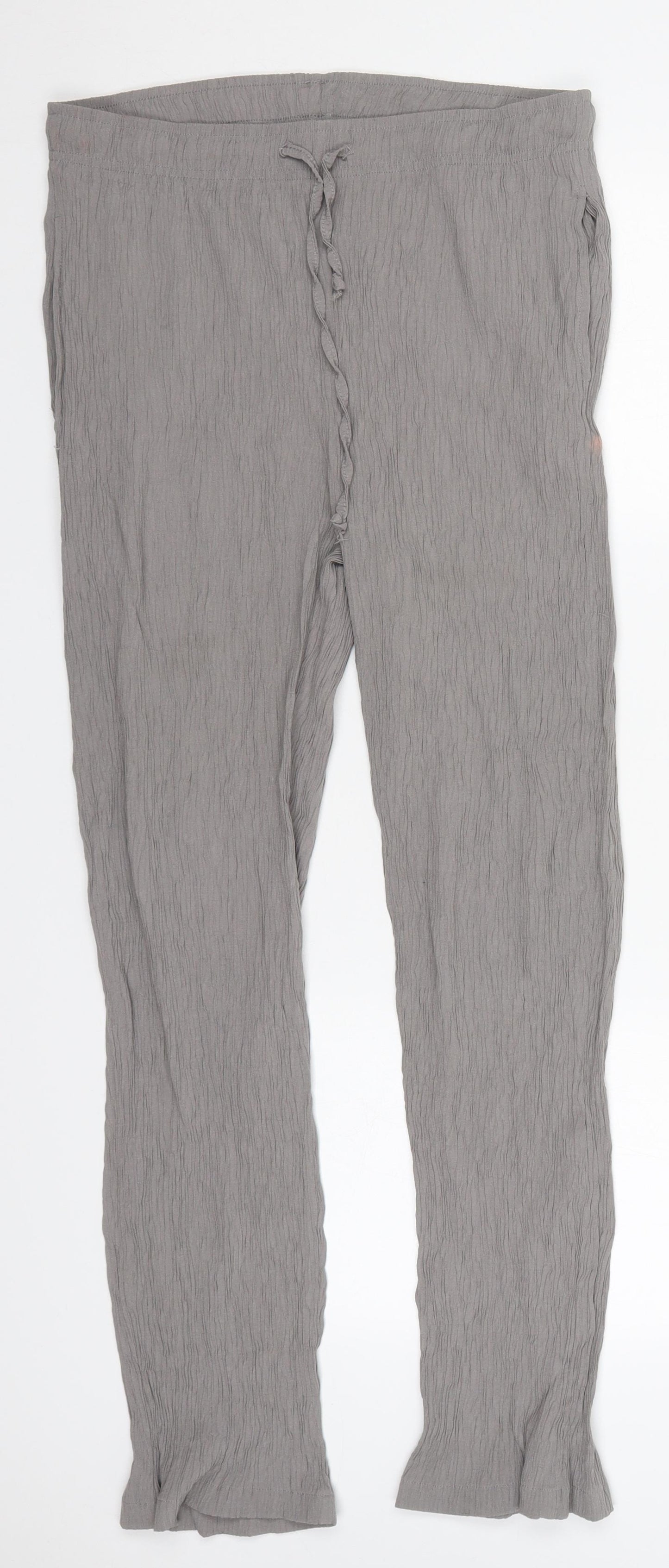 Damart Womens Grey  Viscose Trousers  Size 16 L28 in Regular Drawstring