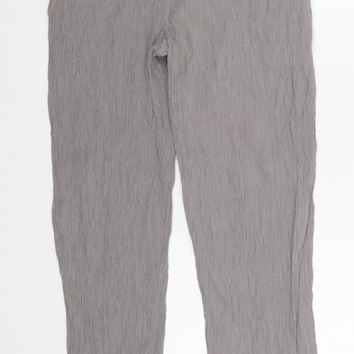 Damart Womens Grey  Viscose Trousers  Size 16 L28 in Regular Drawstring