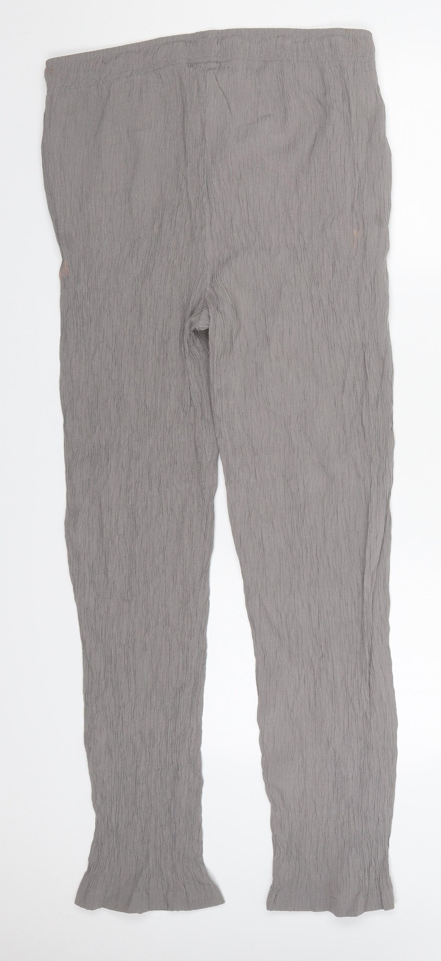 Damart Womens Grey  Viscose Trousers  Size 16 L28 in Regular Drawstring