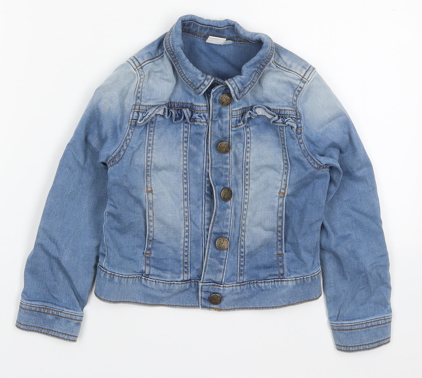 Mini Club Girls Blue   Jacket  Size 4-5 Years  Button
