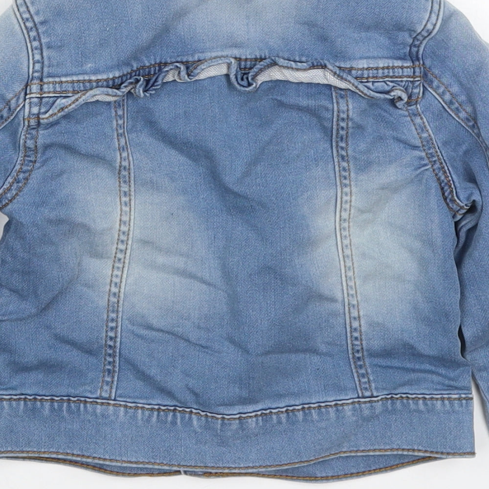 Mini Club Girls Blue   Jacket  Size 4-5 Years  Button