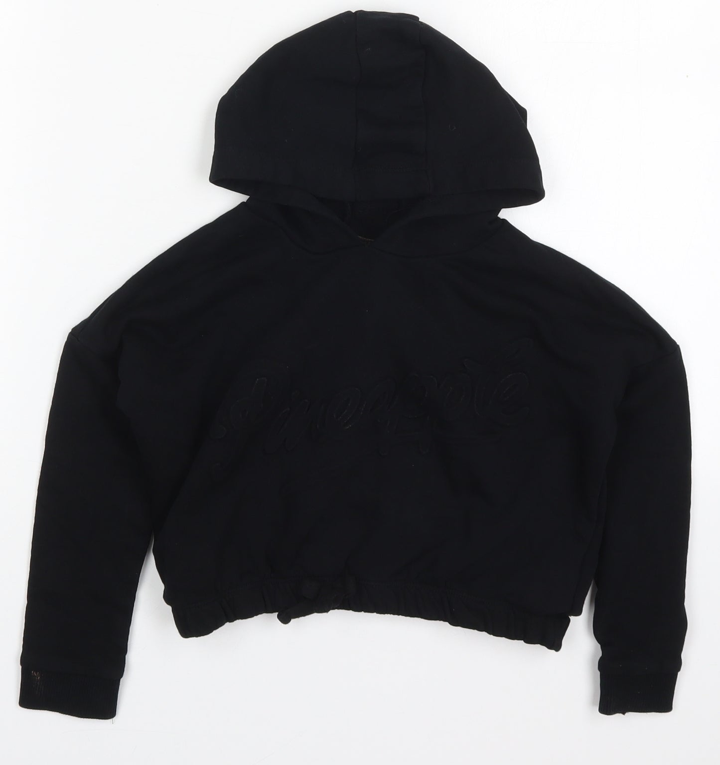Primark Girls Black  Cotton Pullover Hoodie Size 5-6 Years  Pullover - Pineapple
