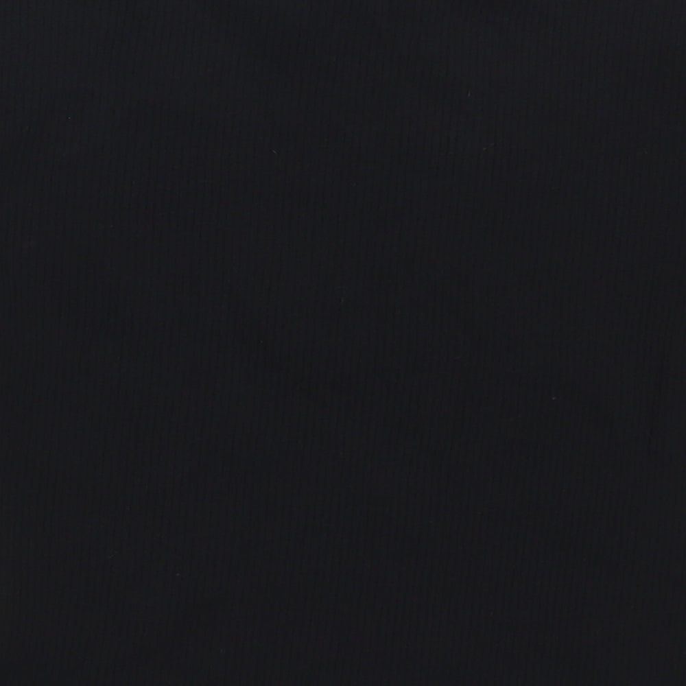 H&M Womens Black  Cotton Basic T-Shirt Size S Crew Neck