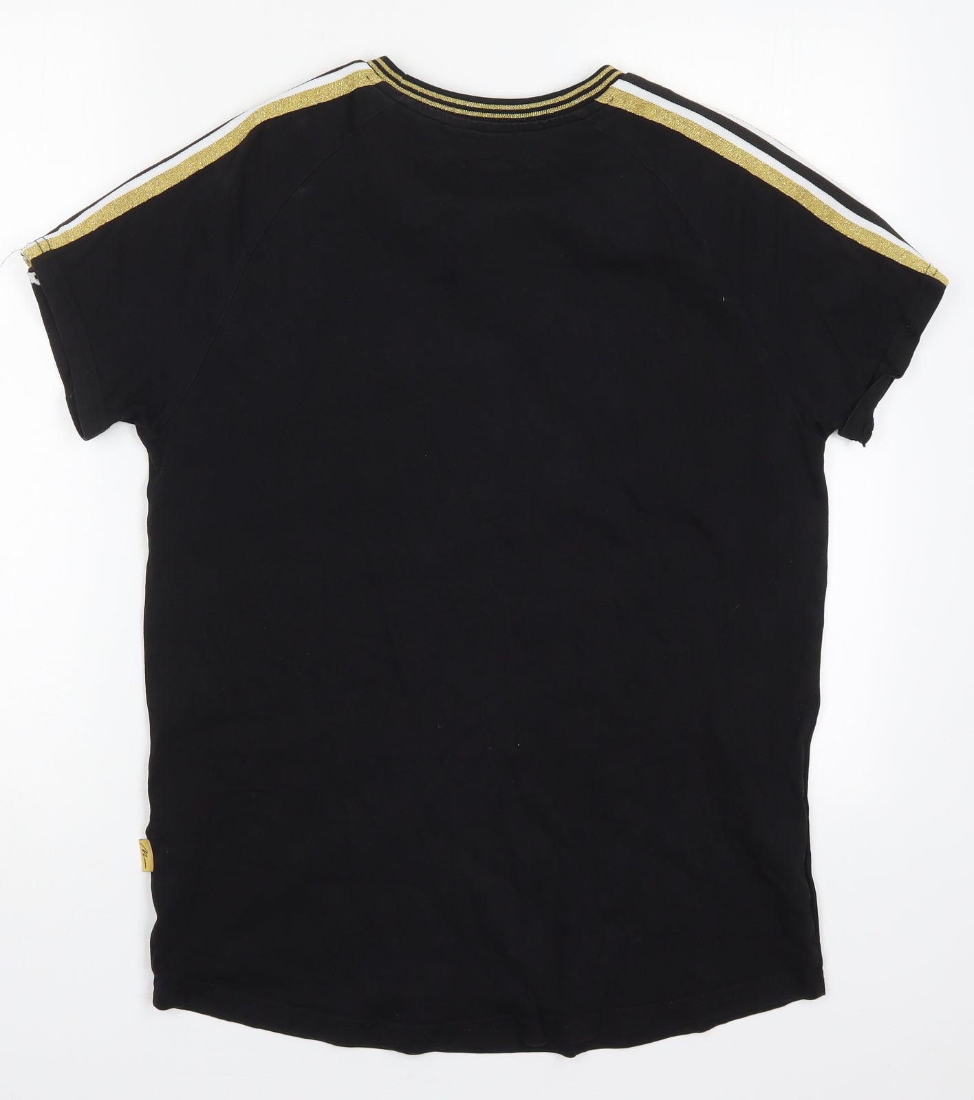 Boohoo MAN Mens Black  Cotton  T-Shirt Size M Crew Neck