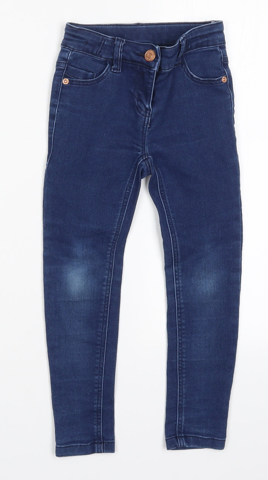 TU Girls Blue  Cotton Skinny Jeans Size 6 Years  Regular Button