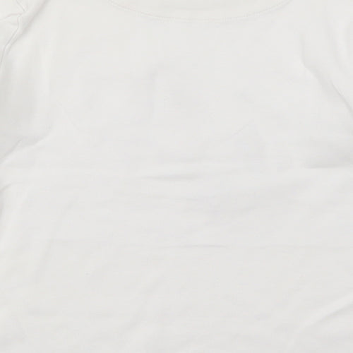 John Lewis Girls White Solid Cotton Top Pyjama Top Size 8 Years  Pullover - Unicorn Purple