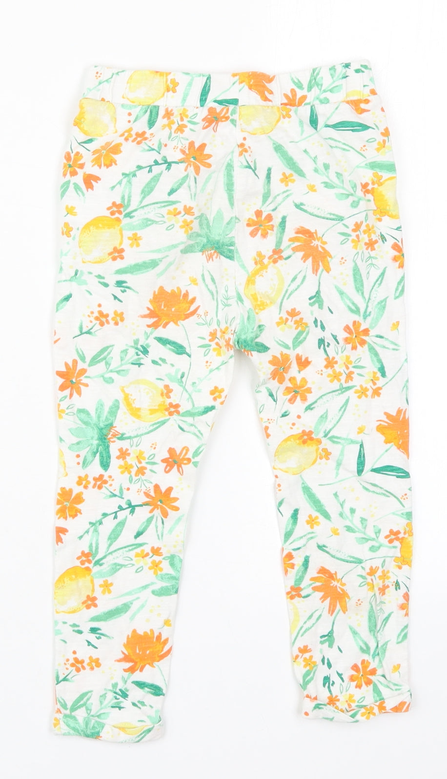 George Girls Multicoloured Floral Cotton Sweatpants Trousers Size 3-4 Years  Regular