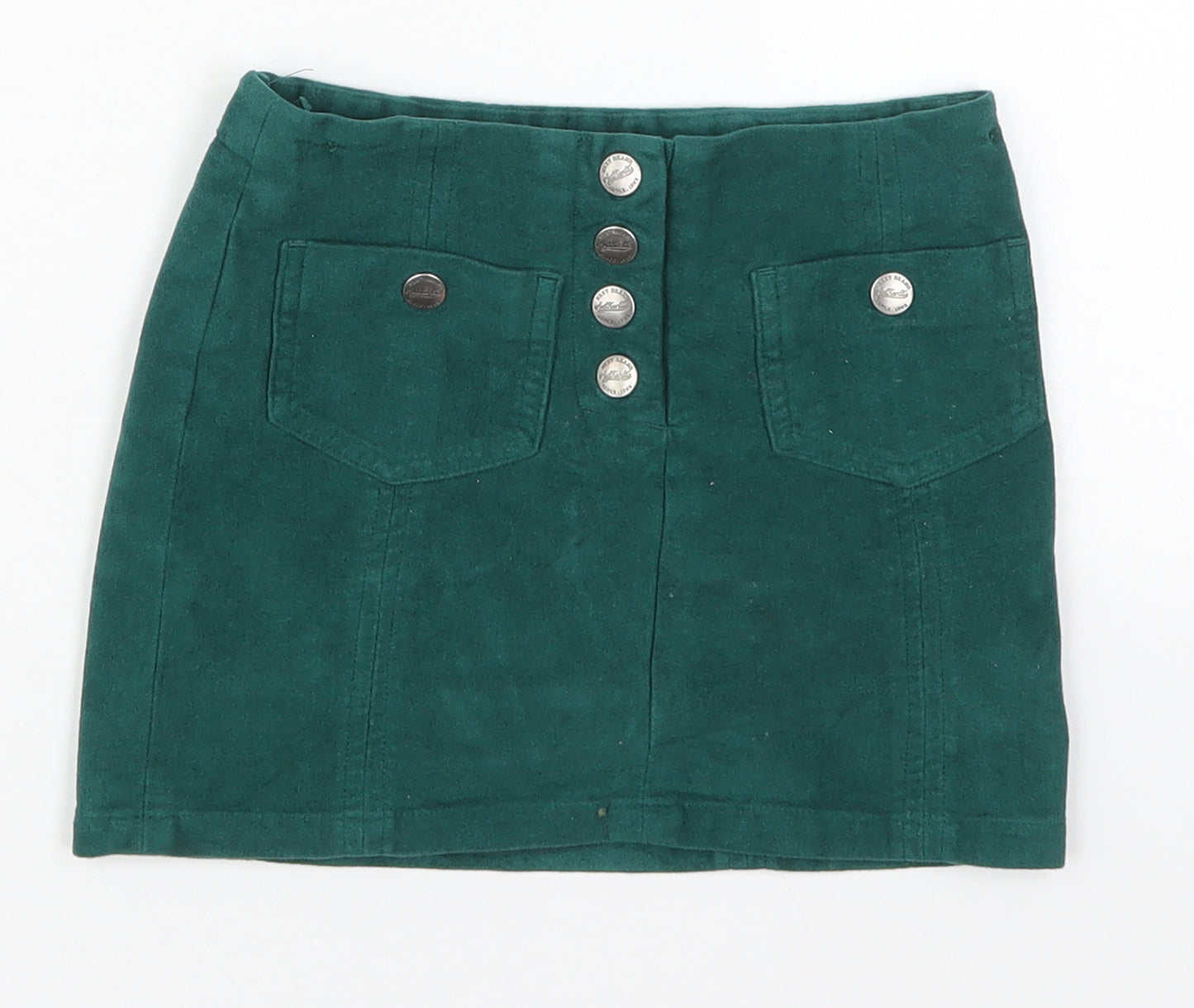NEXT Girls Green  Polyester A-Line Skirt Size 5 Years  Regular Button