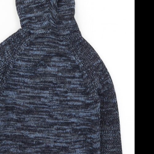 Matalan Boys Blue  Acrylic Pullover Hoodie Size 7 Years  Pullover