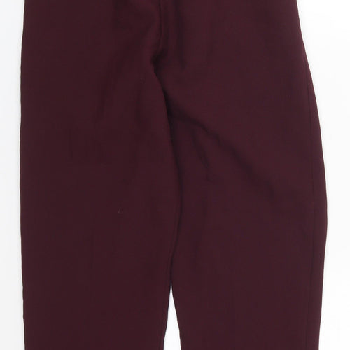 Preworn Womens Purple  Polyester Trousers  Size 14 L24 in Regular
