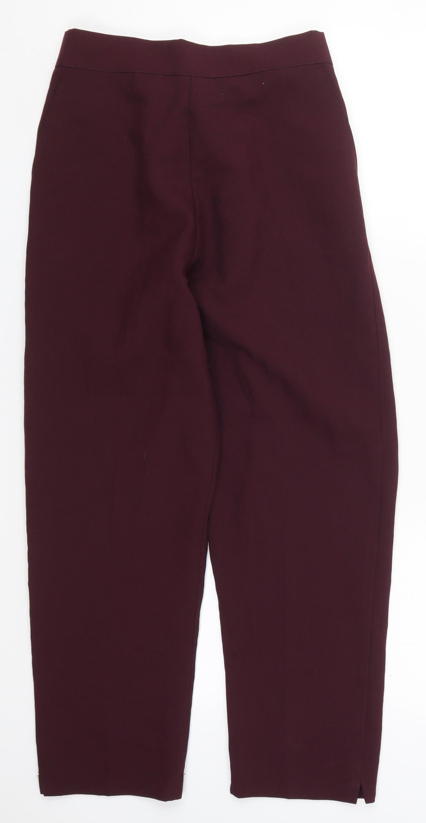 Preworn Womens Purple  Polyester Trousers  Size 14 L24 in Regular