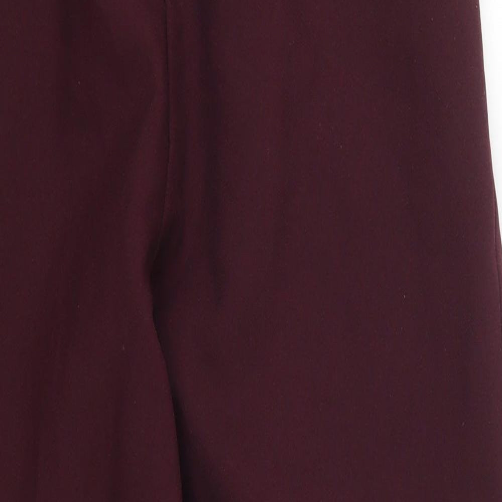 Preworn Womens Purple  Polyester Trousers  Size 14 L24 in Regular