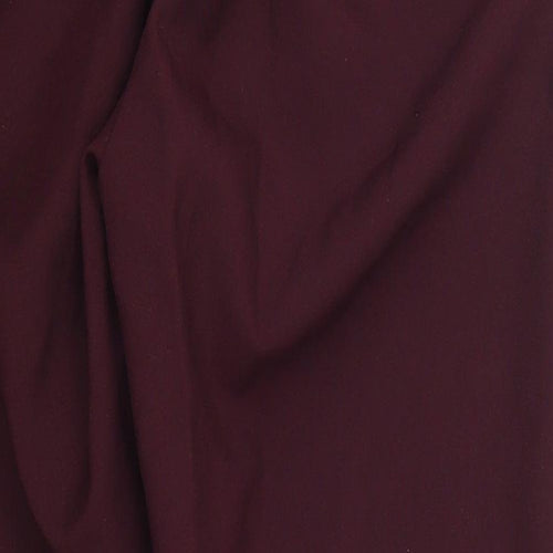 Preworn Womens Purple  Polyester Trousers  Size 14 L24 in Regular