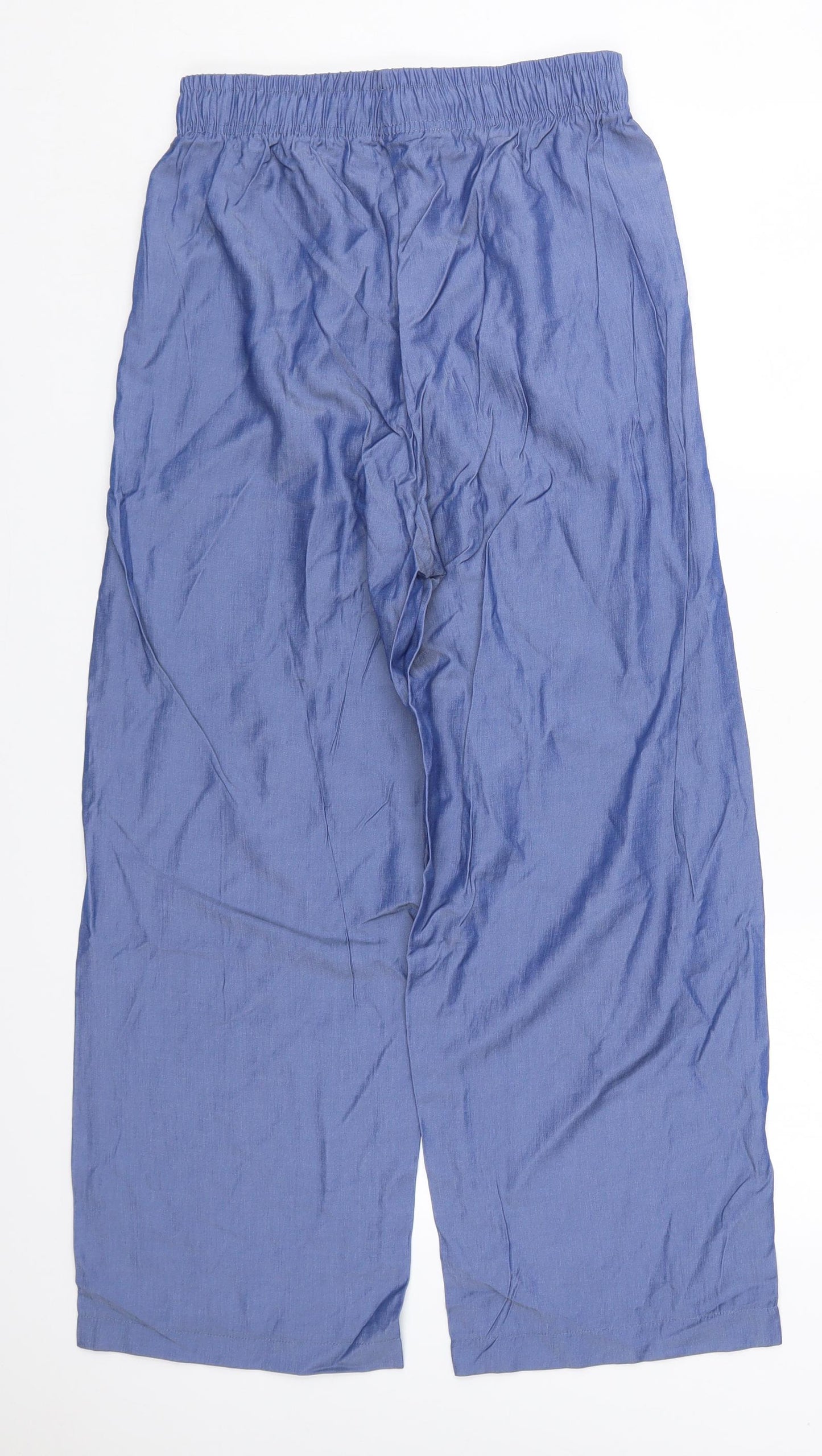 Preworn Womens Blue  Lyocell Trousers  Size 28 in L25 in Regular Drawstring