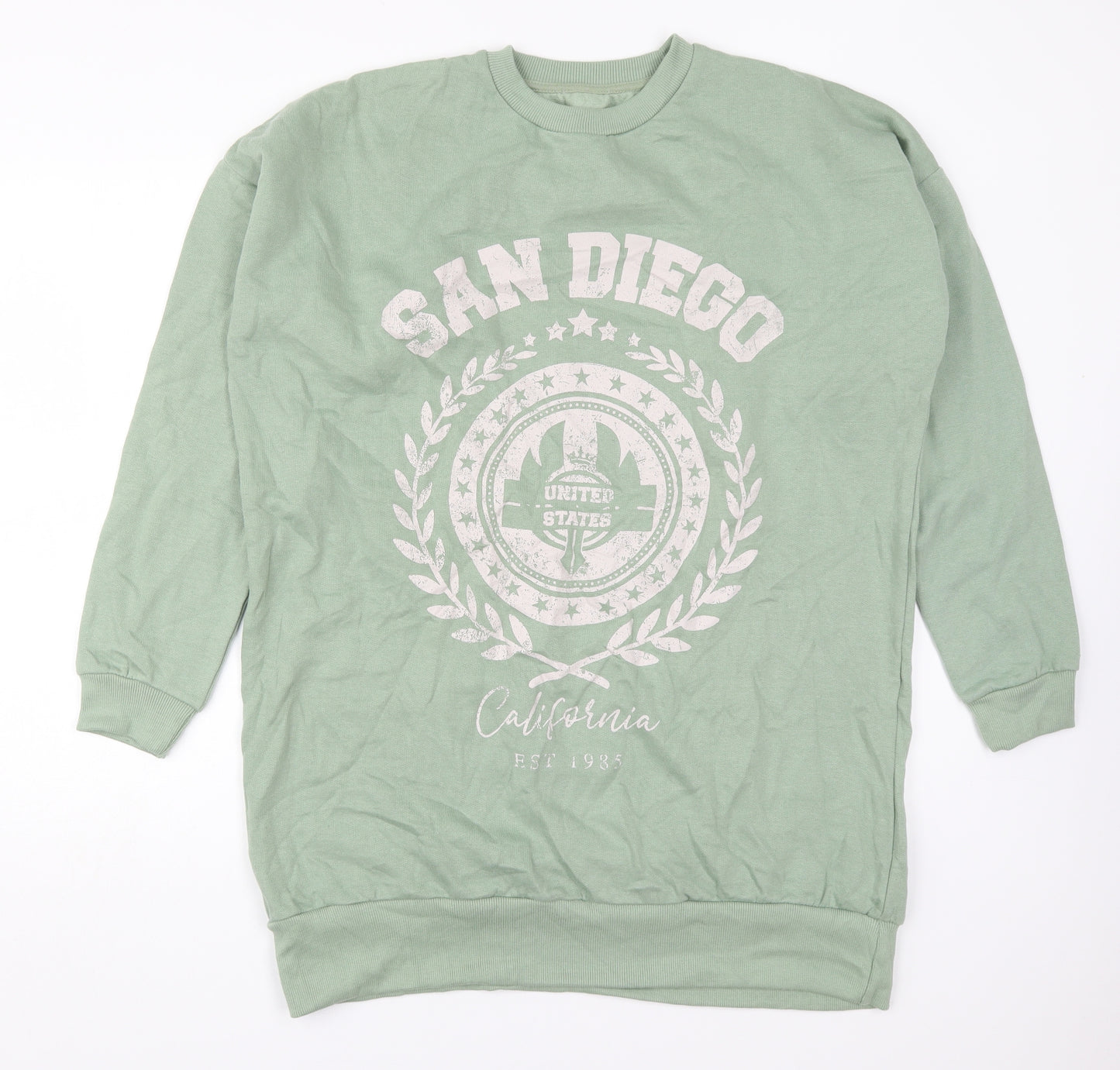 Pep&Co Womens Green  Cotton Pullover Sweatshirt Size 16  Pullover - San Diego California