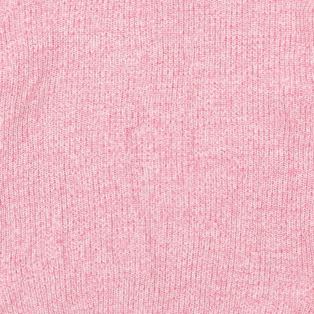 Marks and Spencer Womens Pink Round Neck  Cotton Pullover Jumper Size XL