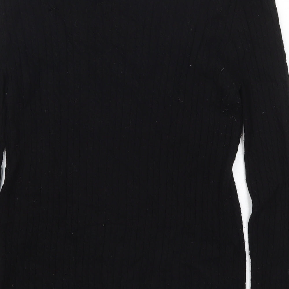 Atmosphere Womens Black Round Neck  Viscose Pullover Jumper Size 10