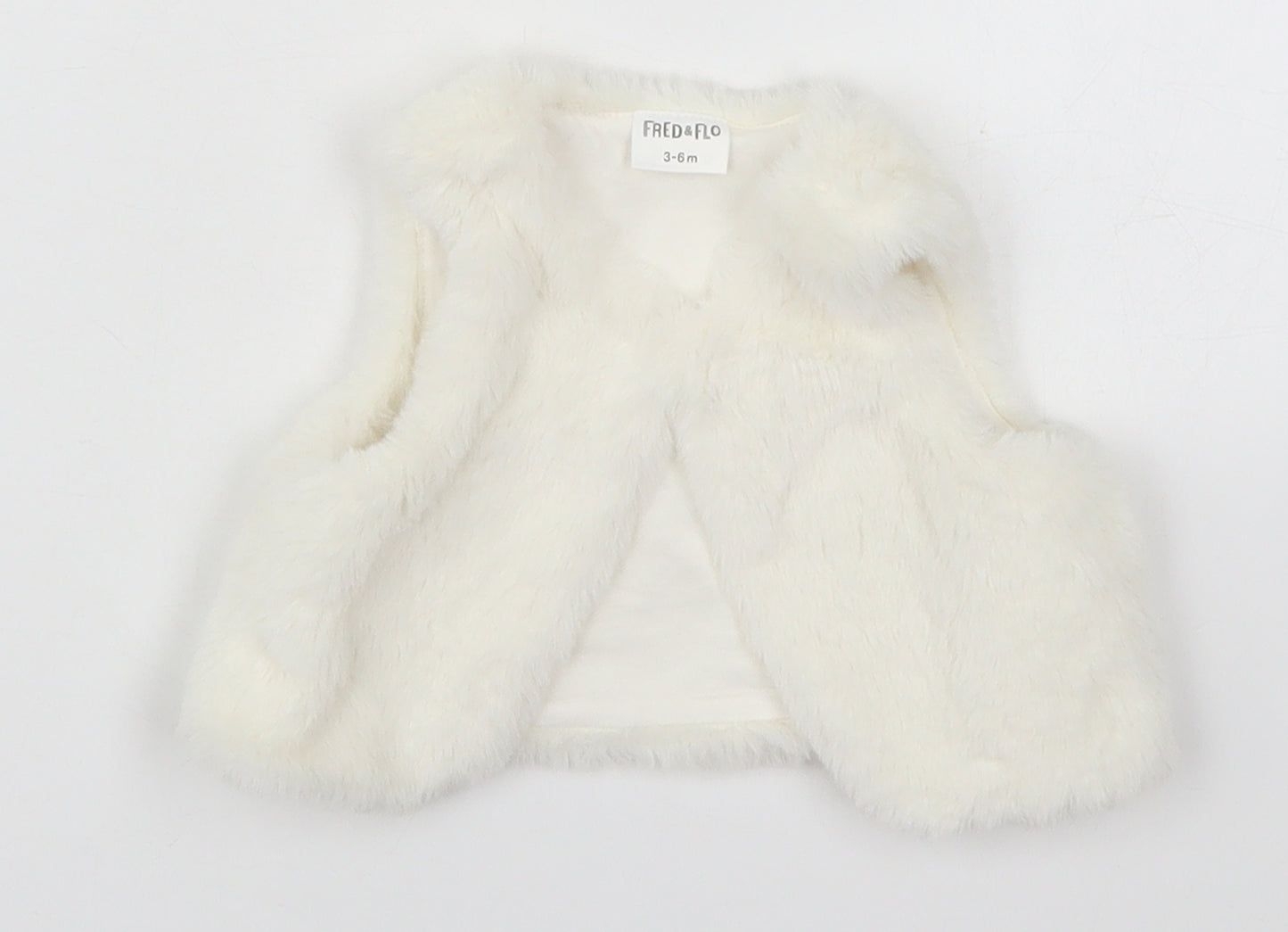 F&F Girls White   Jacket  Size 3-6 Months