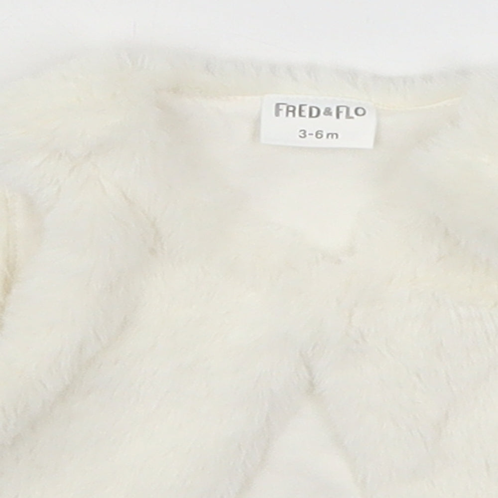 F&F Girls White   Jacket  Size 3-6 Months