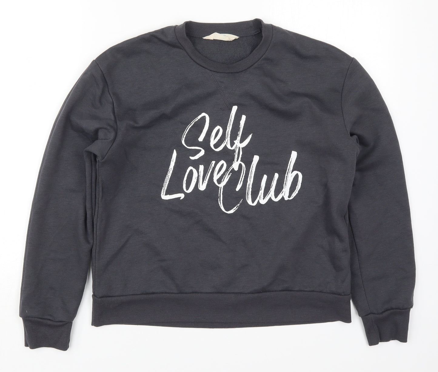 Primark Womens Grey  Cotton Pullover Sweatshirt Size 4  Pullover - Self Love Club