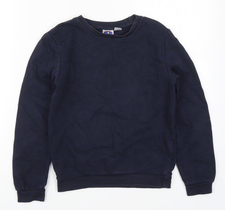 Smart Start Boys Blue Cotton Pullover Sweatshirt Size 8-9 Years Pullover