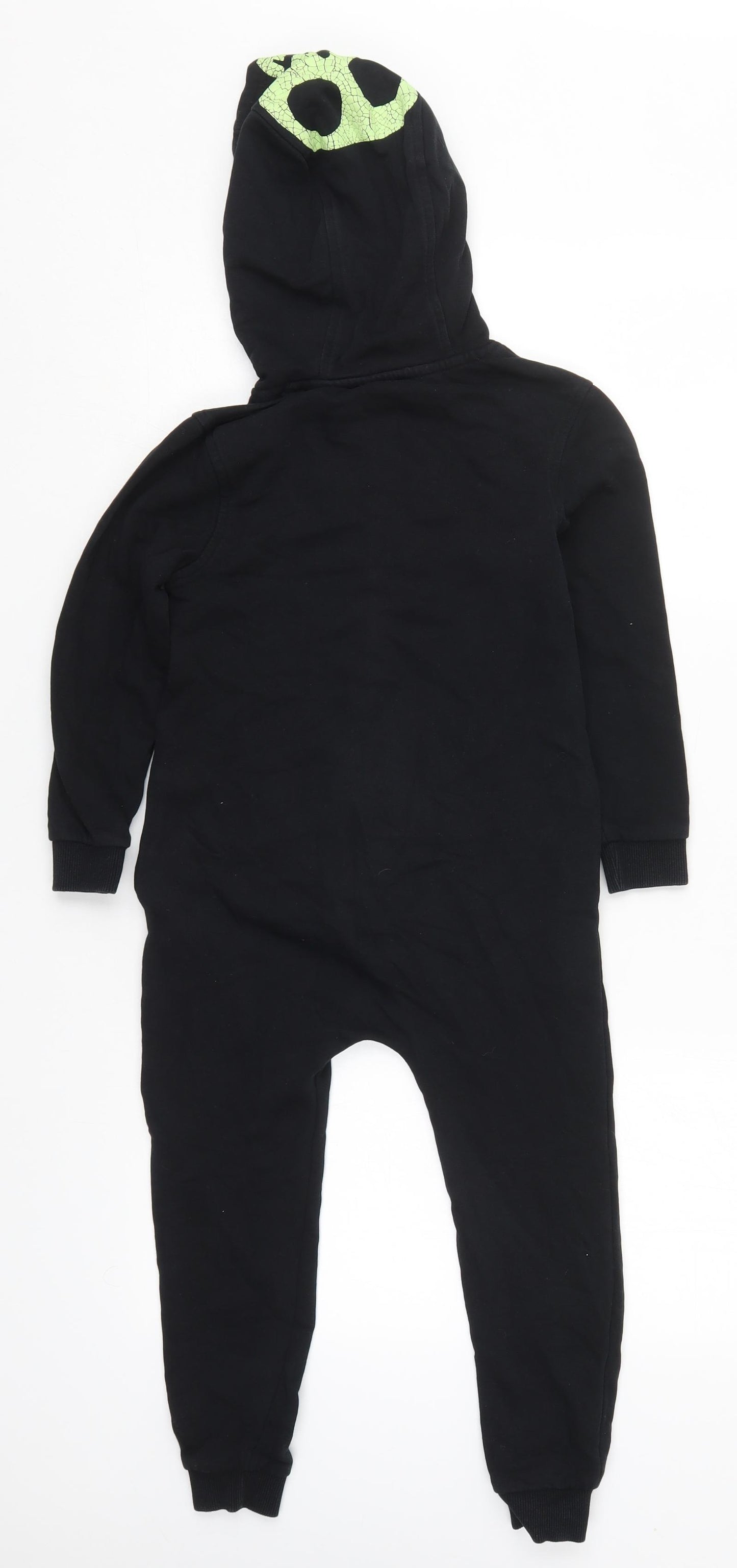 George Boys Black Solid Cotton  One Piece Size 4-5 Years  Zip - Skeleton