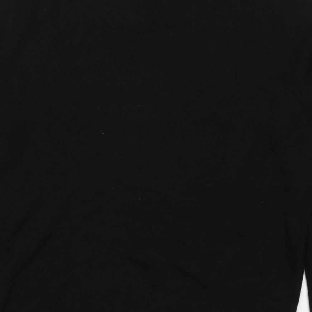 F&F Mens Black V-Neck  Acrylic Pullover Jumper Size L