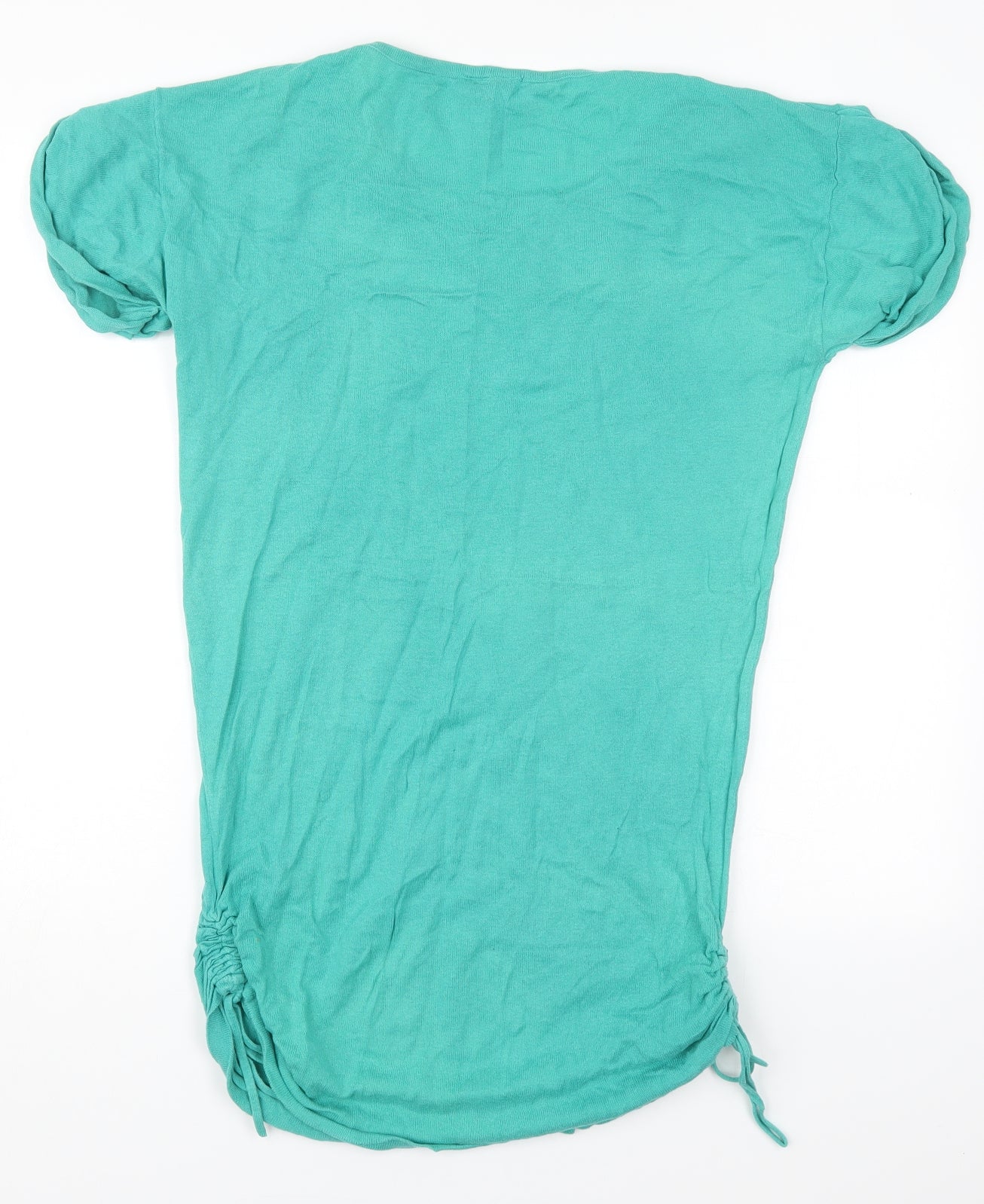 H&M Womens Green  Cotton Basic T-Shirt Size 10 Round Neck