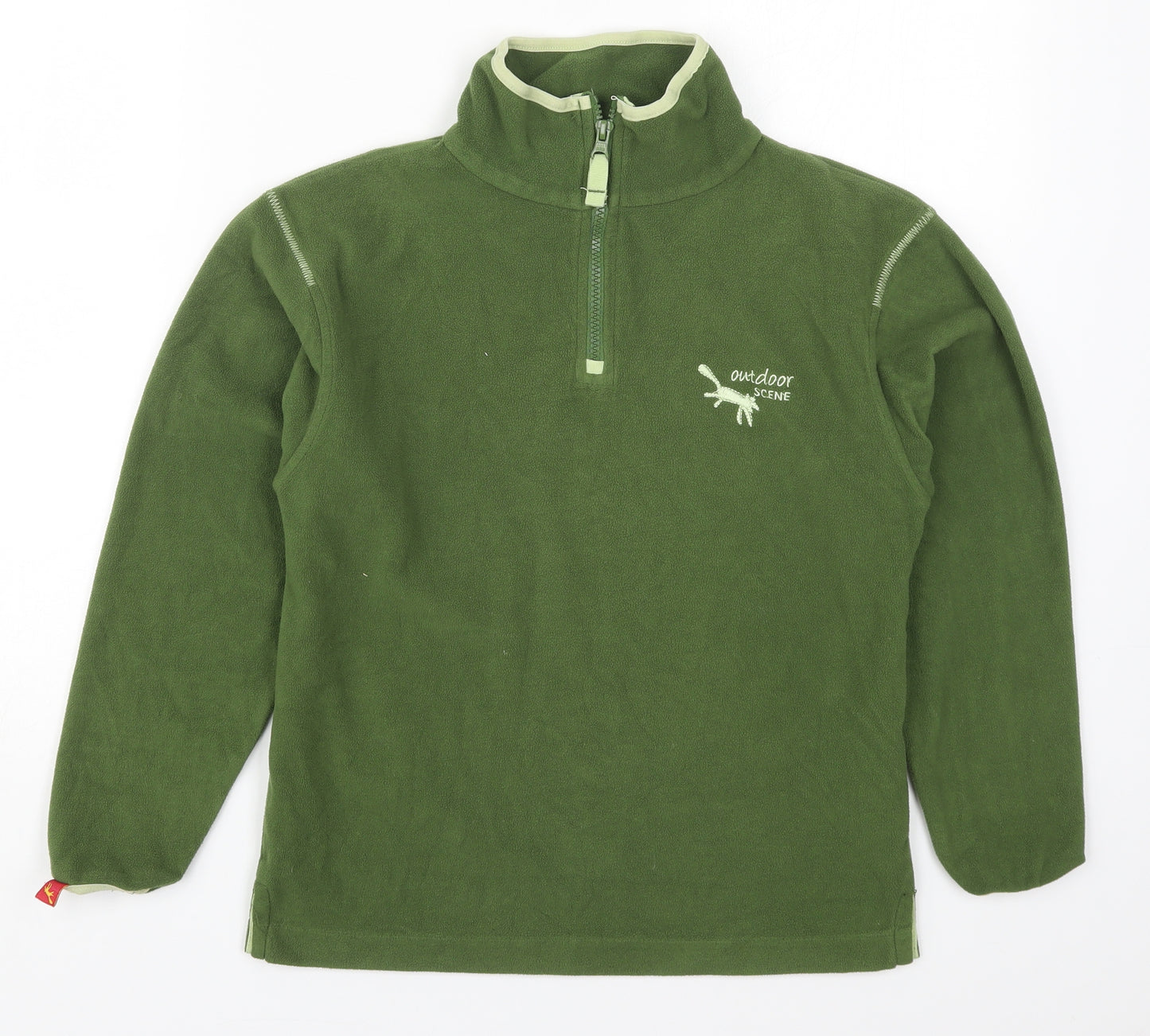 Outdoor Scene Boys Green   Jacket  Size 9-10 Years  Zip
