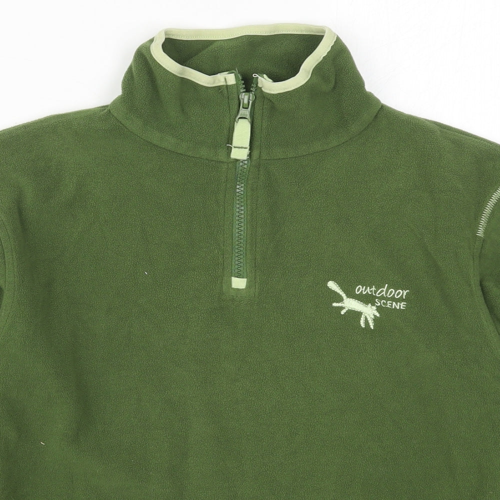 Outdoor Scene Boys Green   Jacket  Size 9-10 Years  Zip