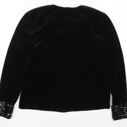 Classics Womens Black   Jacket  Size 12  Button
