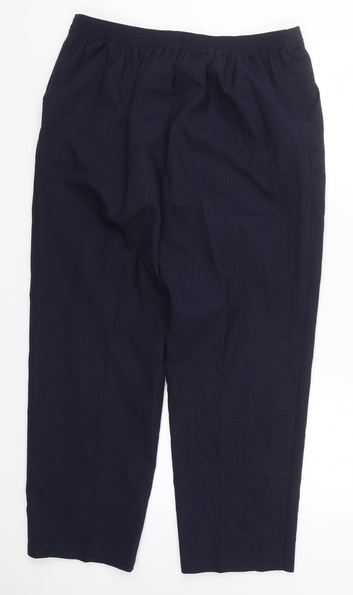 Marks and Spencer Womens Blue  Polyester Trousers  Size 16 L26 in Regular