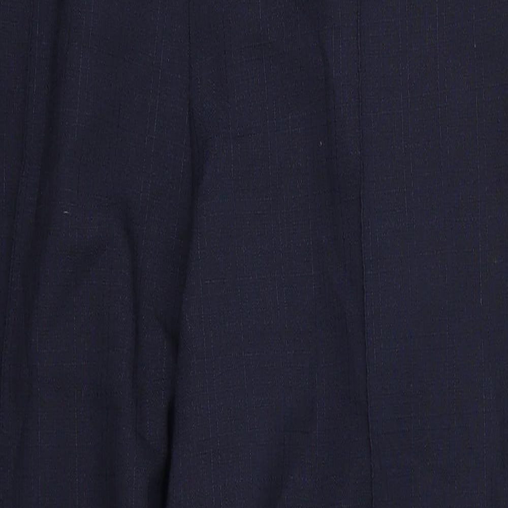 Marks and Spencer Womens Blue  Polyester Trousers  Size 16 L26 in Regular