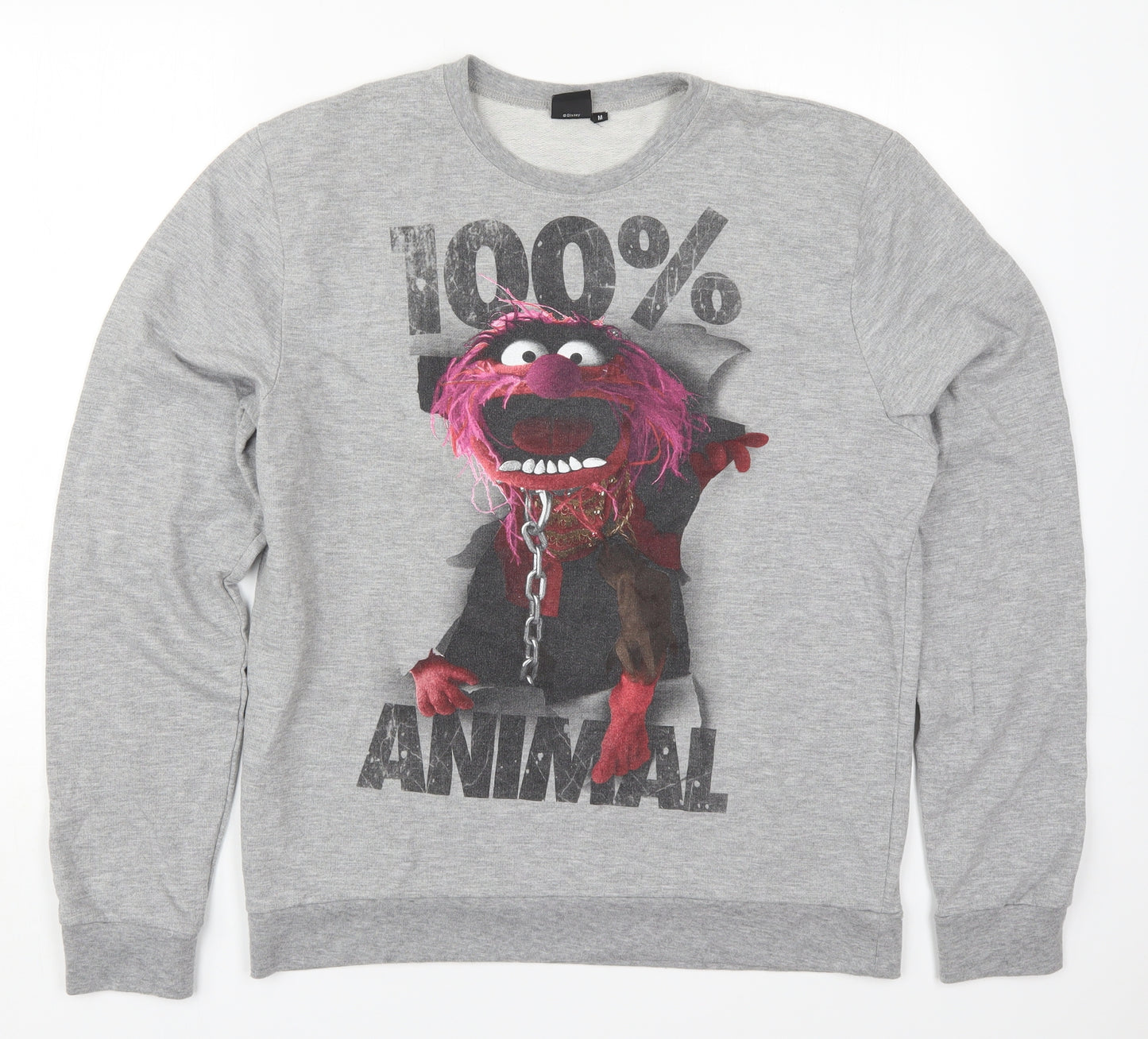Preworn Mens Grey  Cotton Pullover Sweatshirt Size M   - 100% Animal
