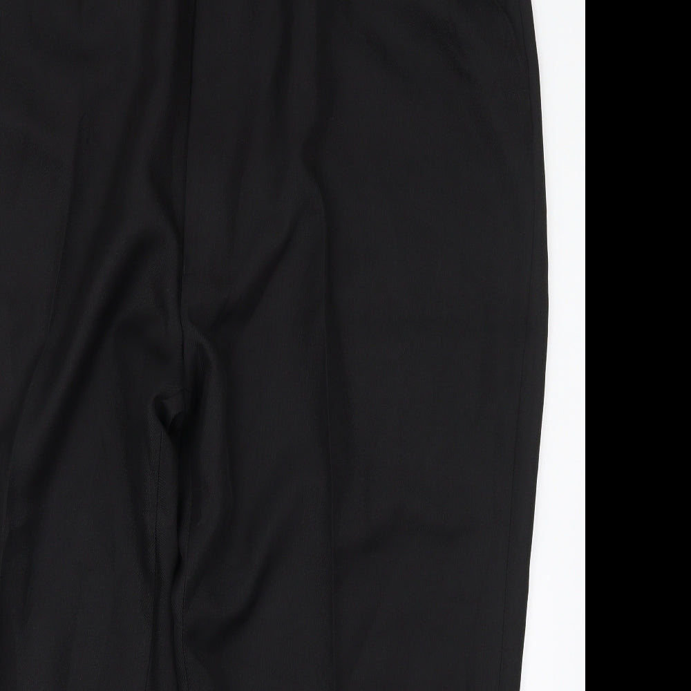 Champs Mens Black  Polyester Trousers  Size 52 L27 in Regular Hook & Eye