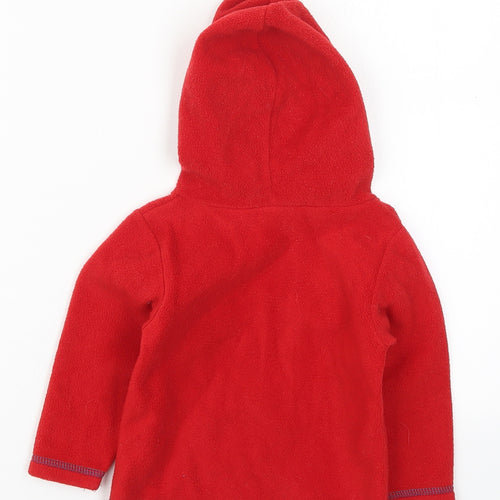 M&Co Boys Red   Jacket  Size 12-18 Months   Pullover - Monkey Hello