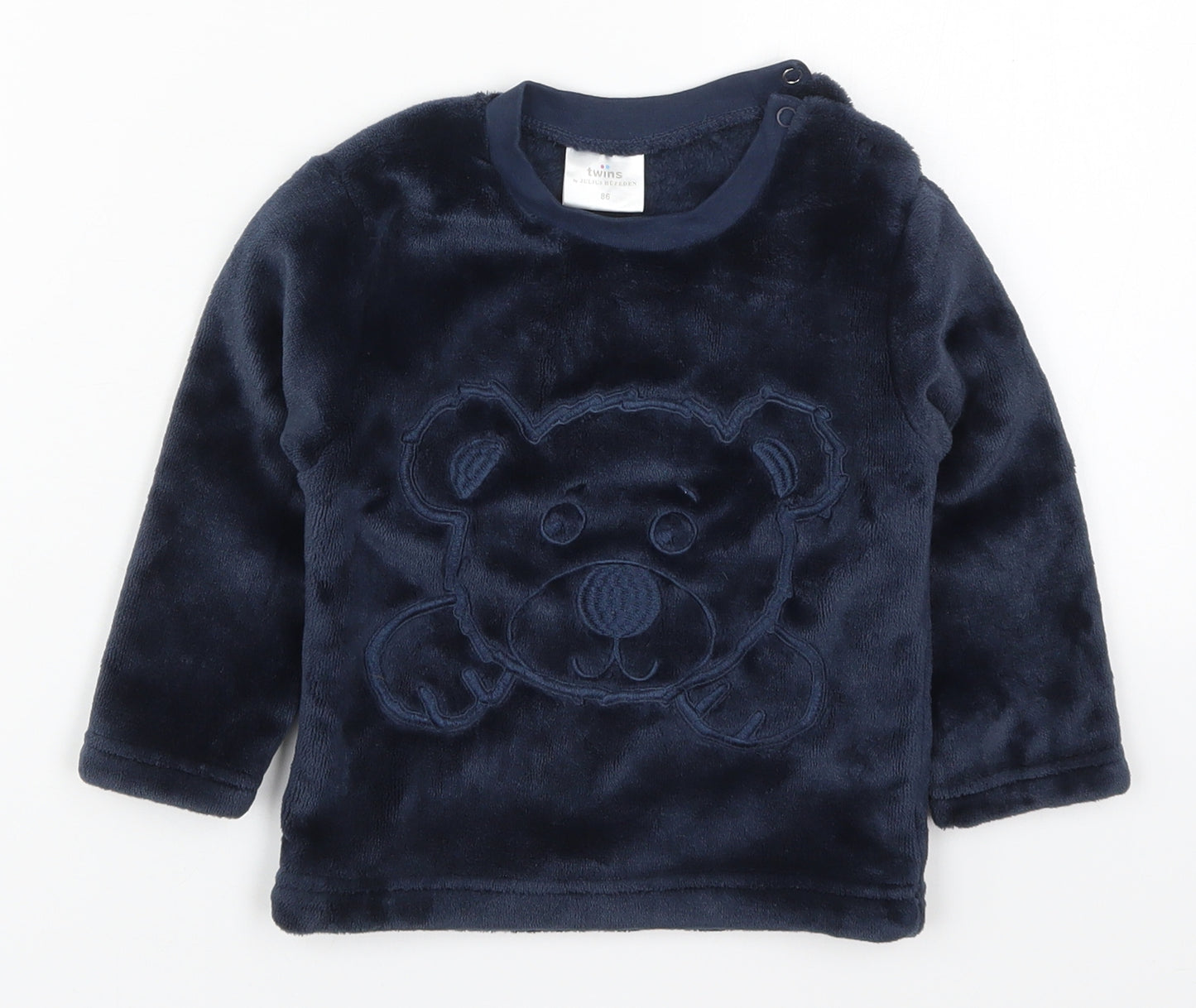 Julius Hupeden Boys Blue Solid Polyester Cami Pyjama Top Size 12-18 Months  Pullover - Bear