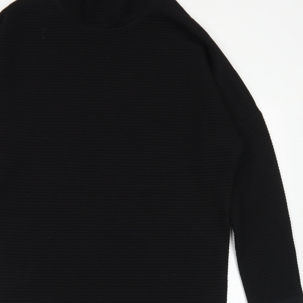 Monki Womens Black  Polyester A-Line  Size S  Mock Neck