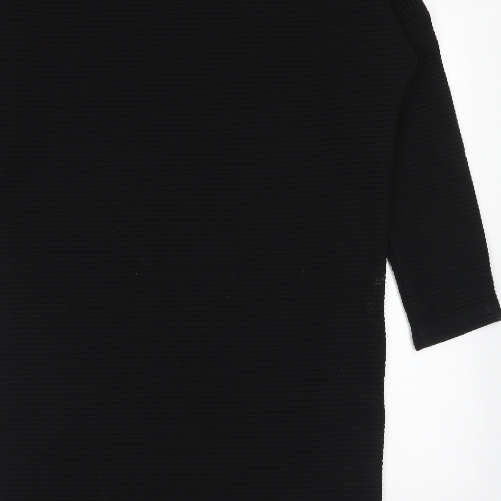 Monki Womens Black  Polyester A-Line  Size S  Mock Neck