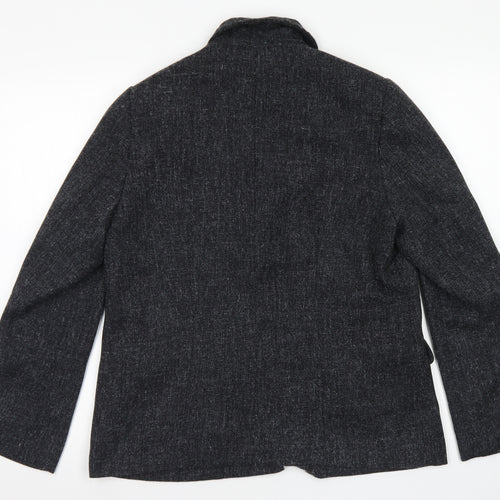 Suzie J Womens Grey   Jacket Blazer Size 16  Button