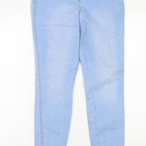 /Denim Womens Blue  Cotton Skinny Jeans Size 14 L29 in Regular Button