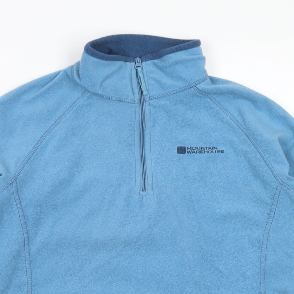 Mountain Warehouse Womens Blue  Polyester Pullover Sweatshirt Size 10  Zip