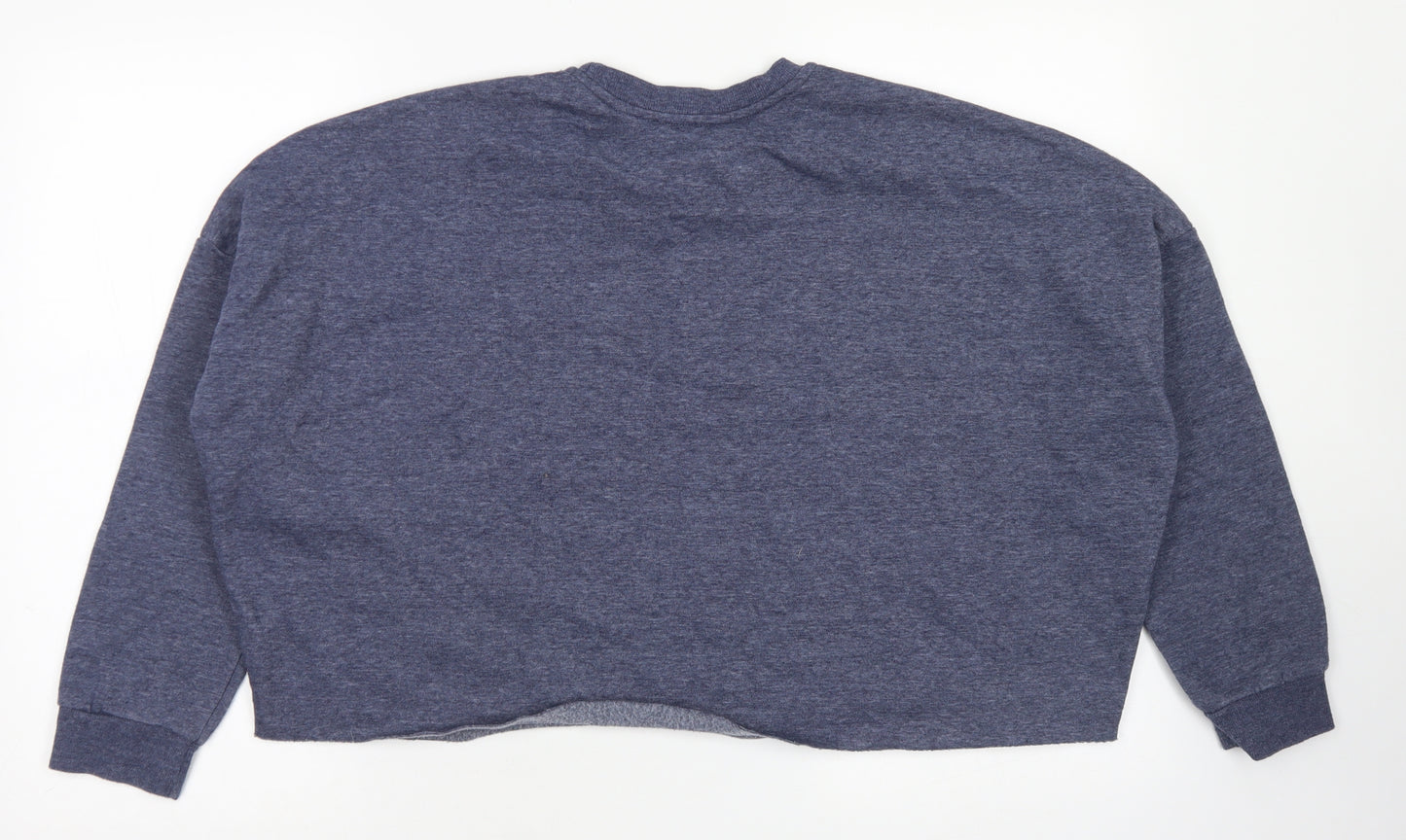 Primark Womens Blue  Polyester Pullover Sweatshirt Size M   - Cropped
