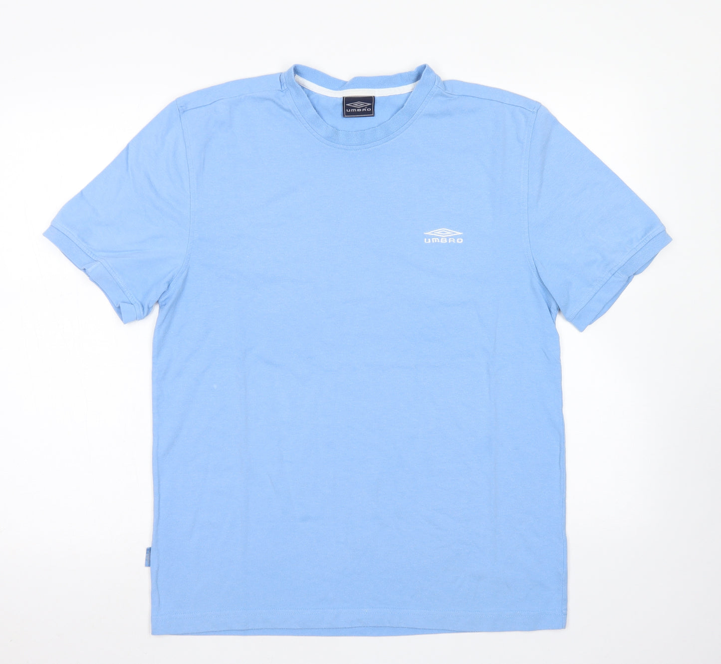 Umbro Mens Blue  Polyester  T-Shirt Size M Crew Neck